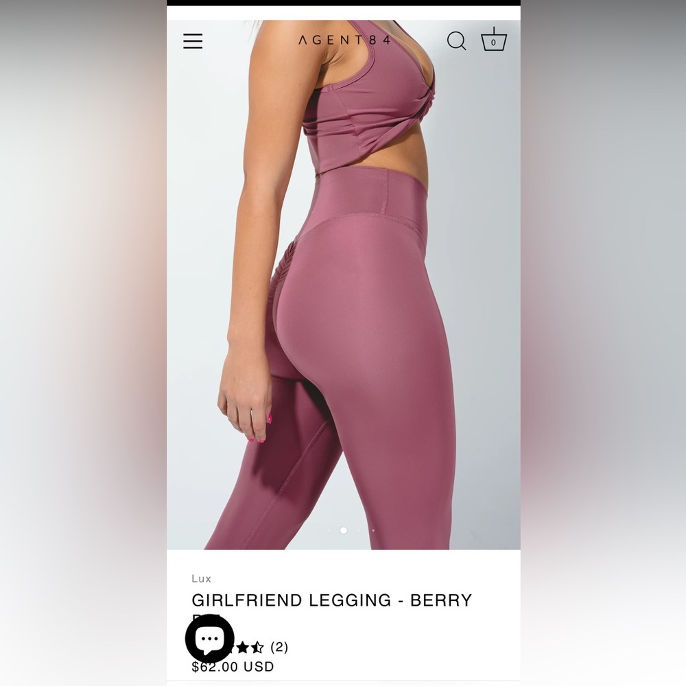 Agent84 Girlfriend legging in Berry Pie - Size Small